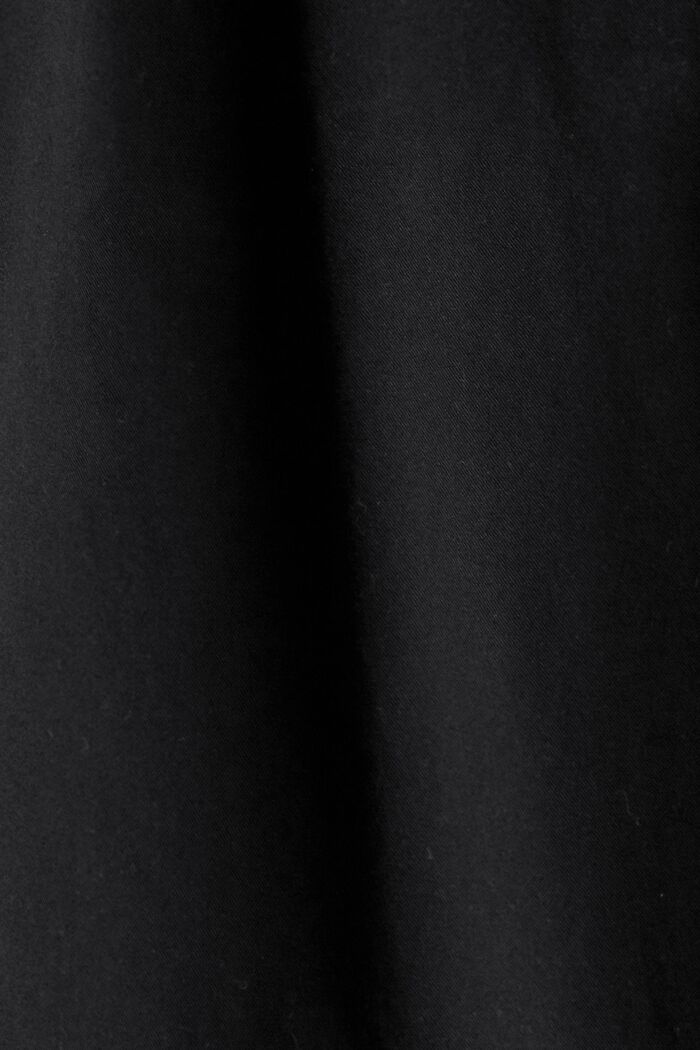 Cropped Hose mit Gummibund, 100% Baumwolle, BLACK, detail image number 4