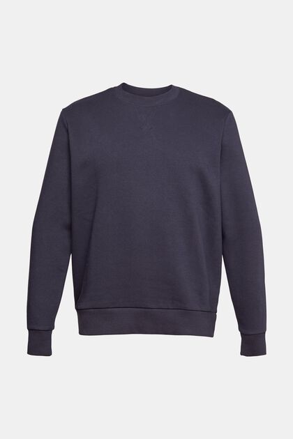 Recycelt: unifarbenes Sweatshirt, NAVY, overview