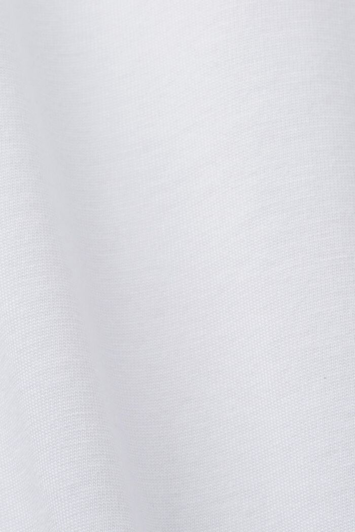 CURVY T-Shirt mit Mini-Print, 100 % Baumwolle, WHITE, detail image number 5