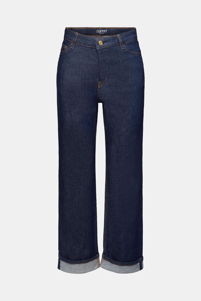Gerade Premium-Selvedge-Jeans mit hohem Bund, BLUE RINSE, detail image number 7