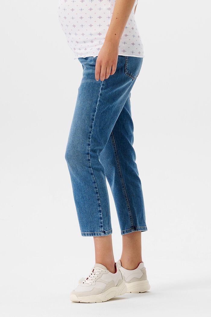 Verkürzte Jeans mit Überbauchbund, MEDIUM WASHED, detail image number 2
