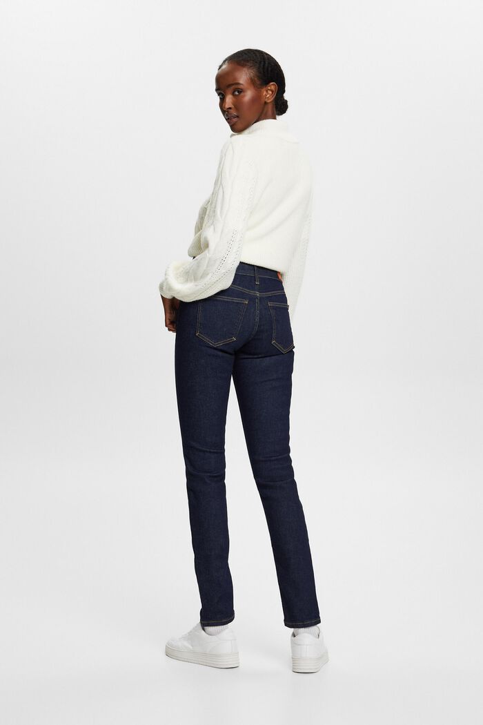 Recycelt: Schmale Jeans mit mittelhohem Bund, BLUE RINSE, detail image number 3