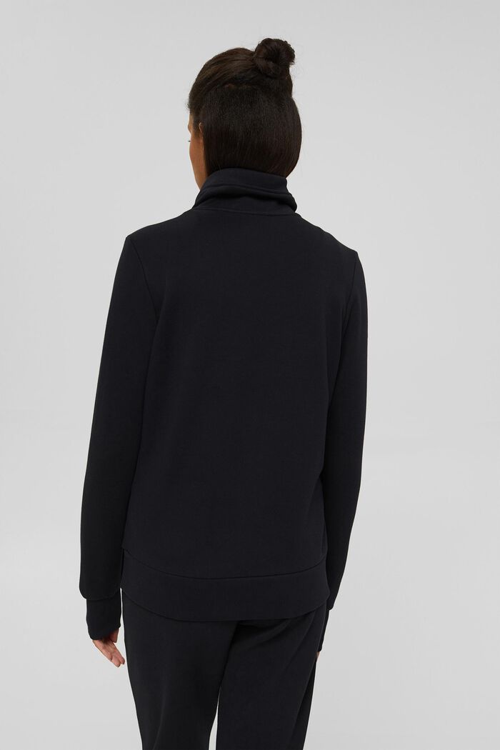 Sweatshirt mit Reißverschluss, Baumwollmix, BLACK, detail image number 3