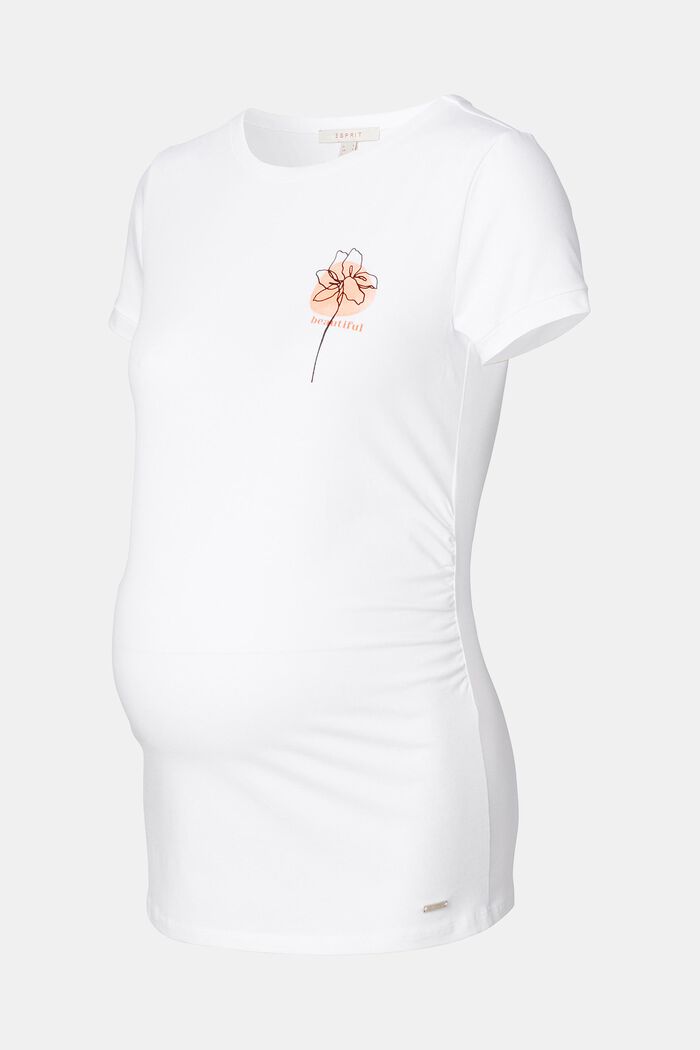 T-Shirt mit Blumen-Print, Organic Cotton, BRIGHT WHITE, detail image number 0
