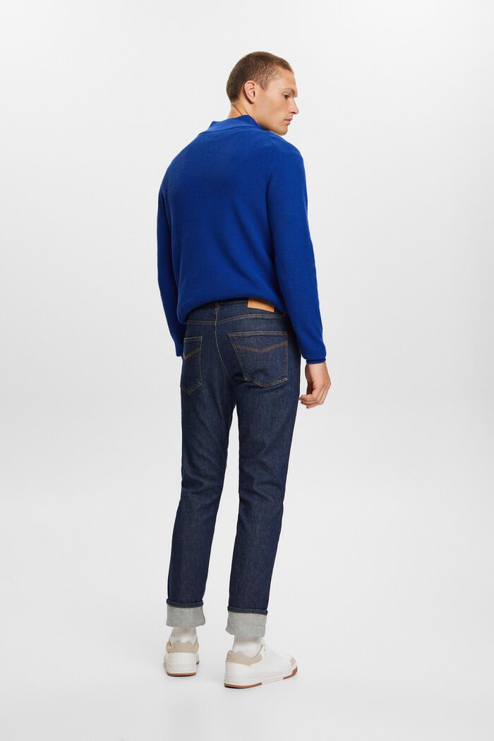Schmale Selvedge-Jeans mit mittelhohem Bund, BLUE RINSE, detail image number 3