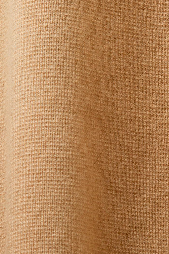Unisex-Strickpullover aus Wolle und Kaschmir, BEIGE, detail image number 6