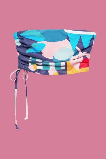 Bandeau-Bikinitop mit mehrfarbigem Print