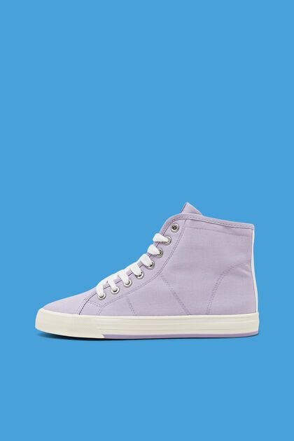 High Sneaker aus Canvas, LILAC, overview