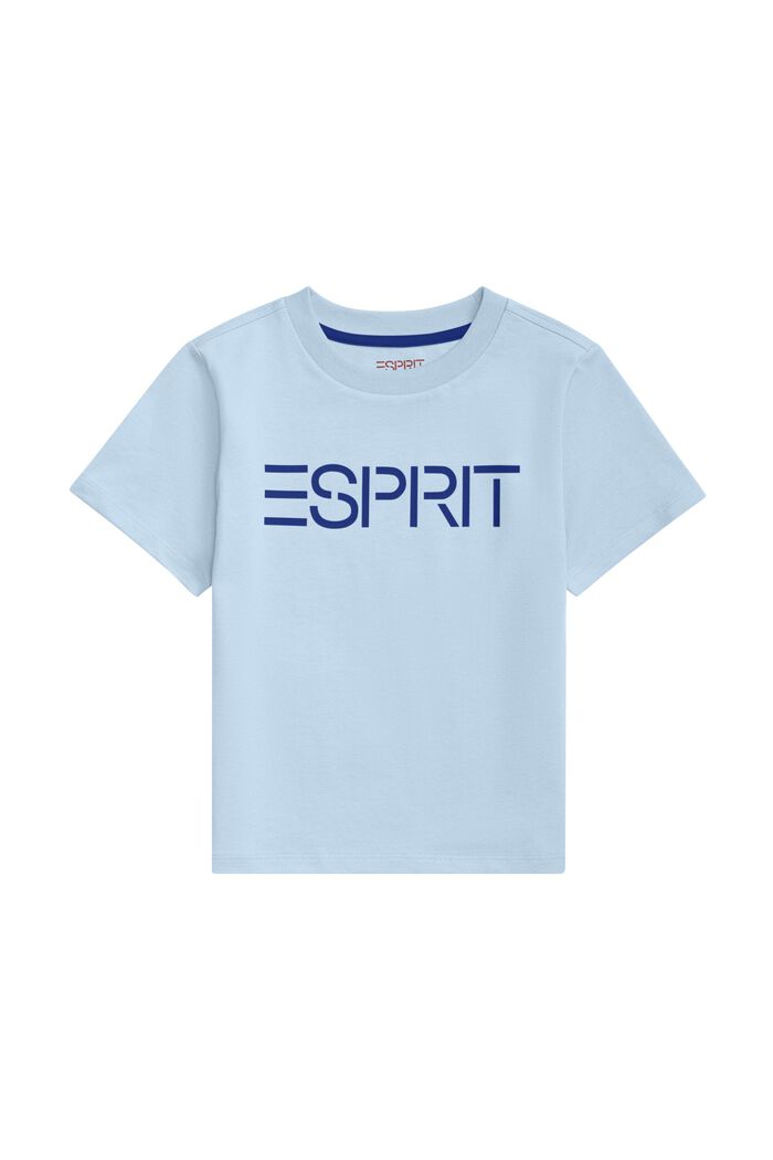 T-Shirt aus Bio-Baumwolle mit Logo, PASTEL BLUE, detail image number 2