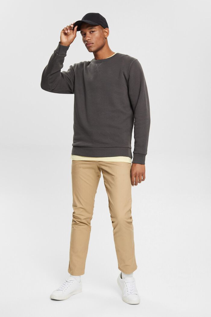 Unifarbenes Sweatshirt im Regular Fit, BLACK, detail image number 1