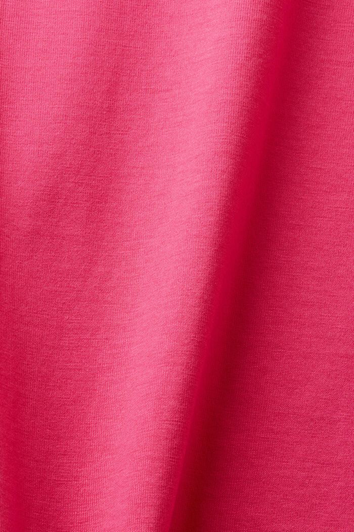 T-Shirt aus Pima-Baumwolle mit Rundhalsausschnitt, PINK FUCHSIA, detail image number 5