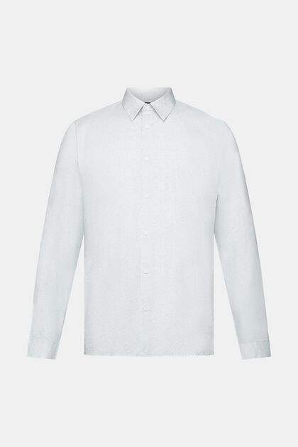 Slim-Fit-Hemd aus Baumwolle mit Muster, WHITE, overview