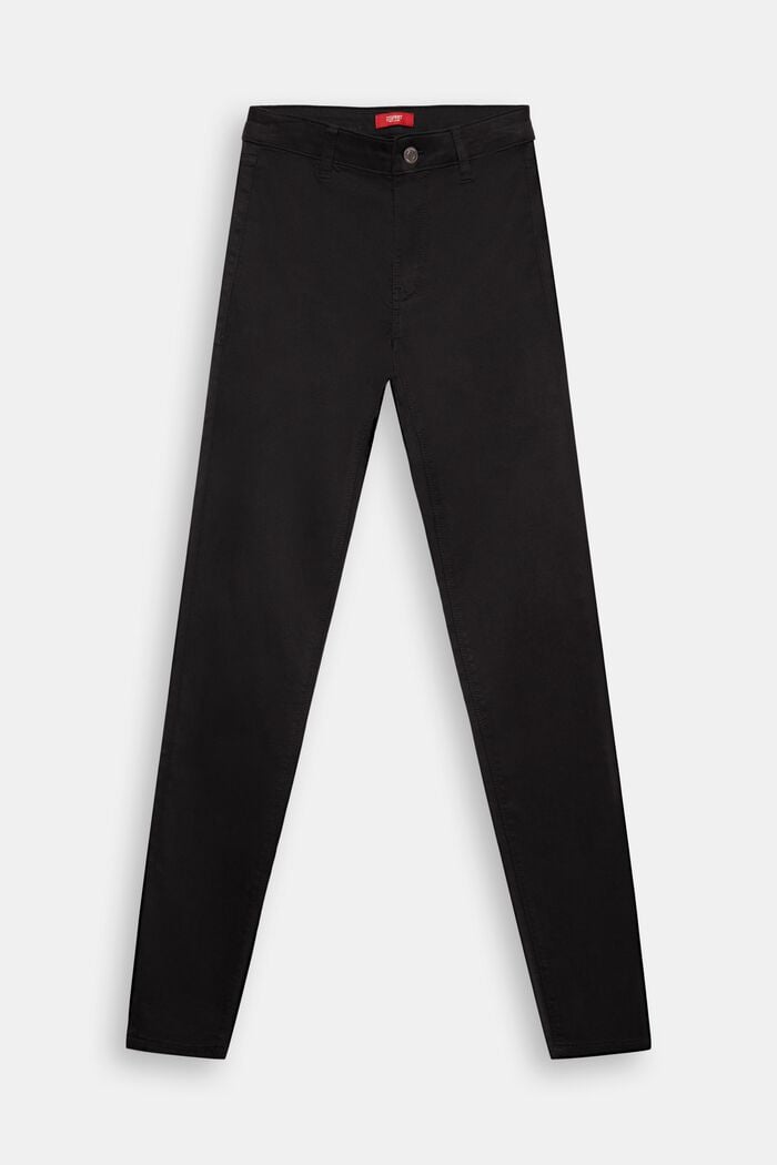 Skinny Jeans mit mittlerer Bundhöhe, BLACK, detail image number 6