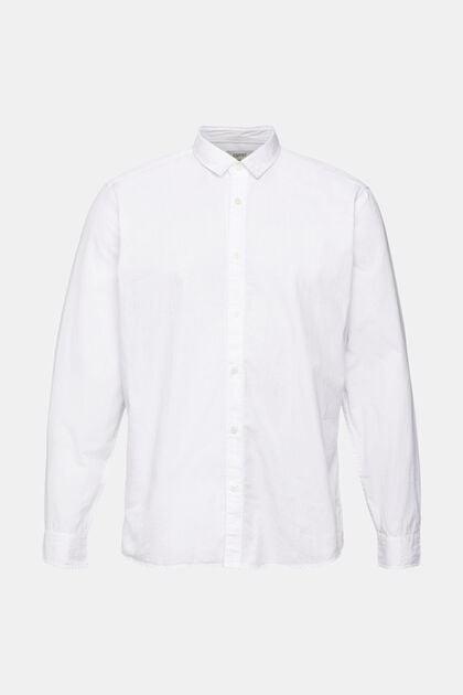 Nachhaltiges Baumwollhemd Slim Fit, WHITE, overview