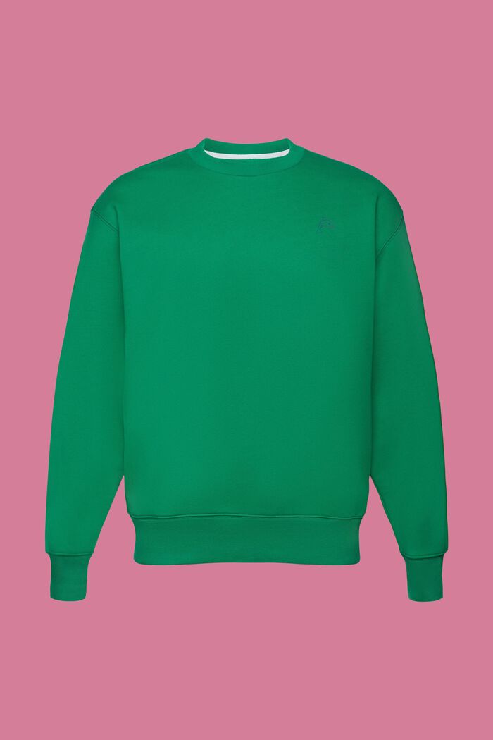 Sweatshirt mit kleinem Delfinprint, GREEN, detail image number 5