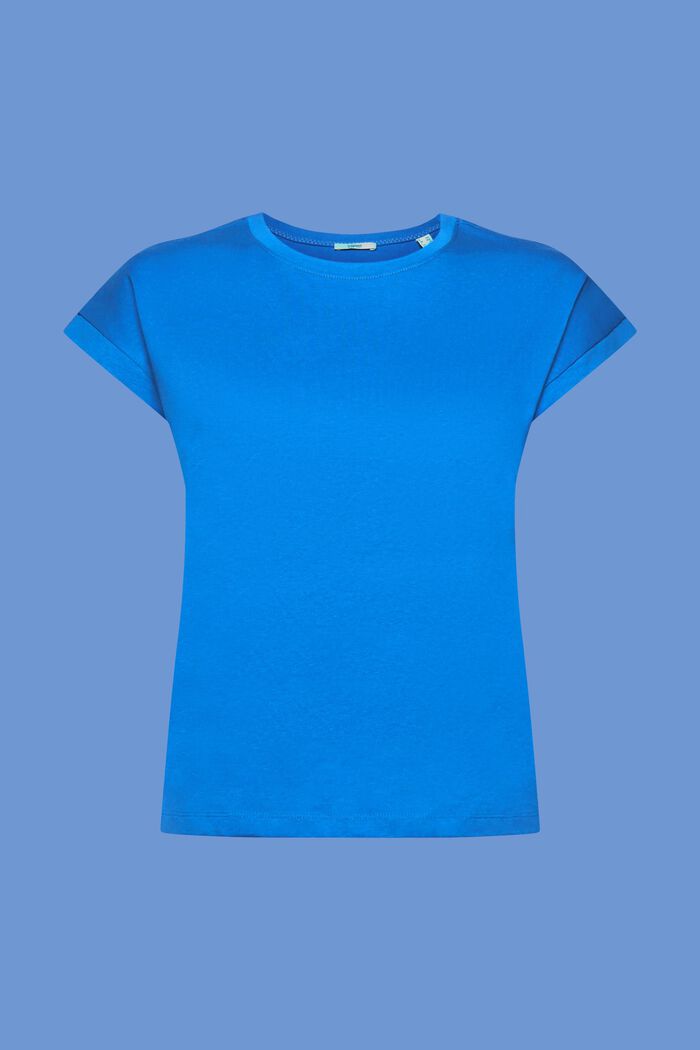 Basic-T-Shirt, 100 % Baumwolle, BRIGHT BLUE, detail image number 8