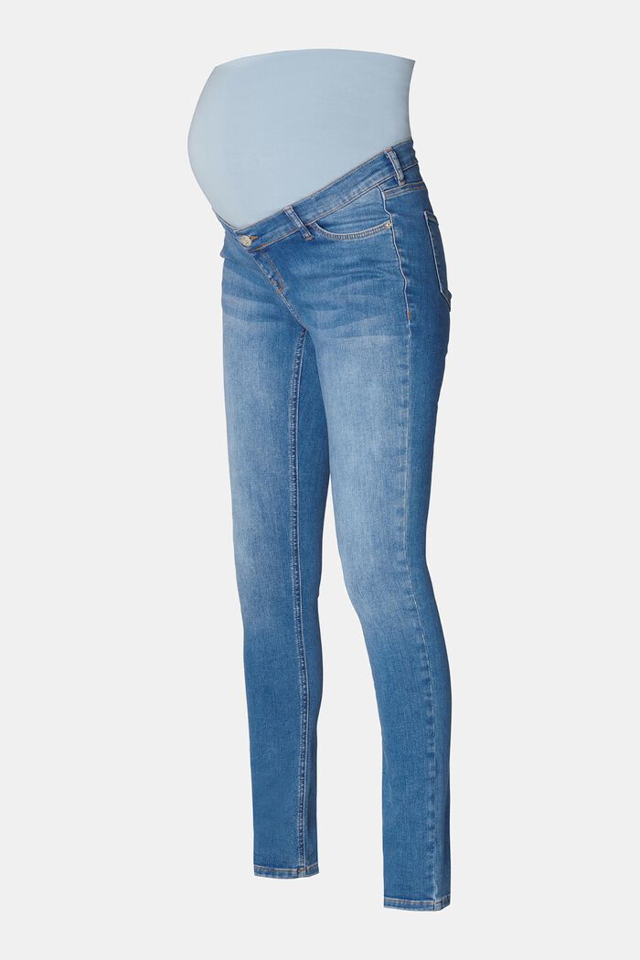 Stretch-Jeans mit Überbauchbund, MEDIUM WASHED, detail image number 3
