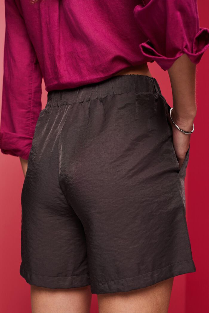 Pull-on-Shorts aus Satin, ANTHRACITE, detail image number 4