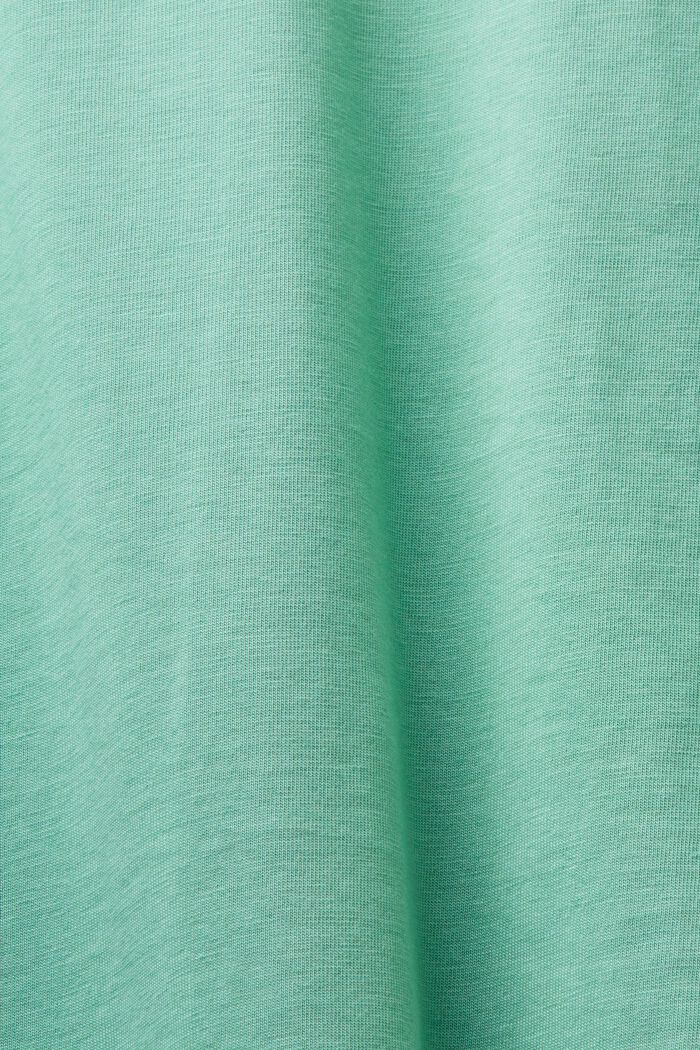 Jersey-T-Shirt mit Rundhalsausschnitt, DUSTY GREEN, detail image number 5