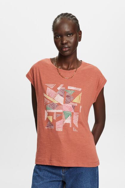 T-Shirt mit Print, 100 % Baumwolle