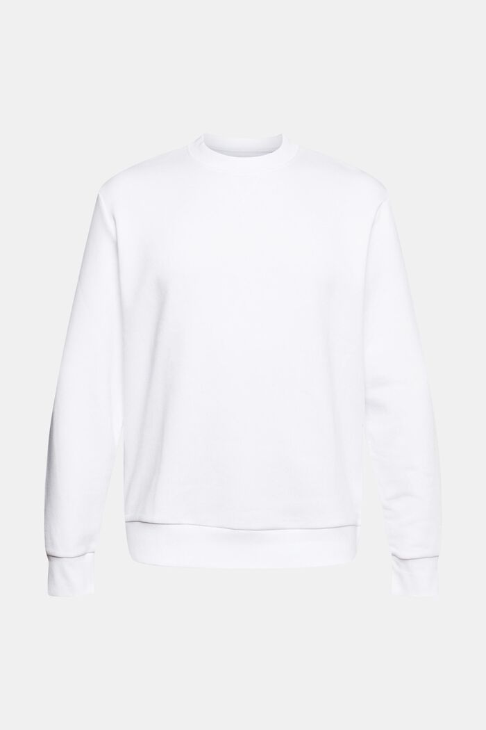 Recycelt: unifarbenes Sweatshirt, WHITE, detail image number 4