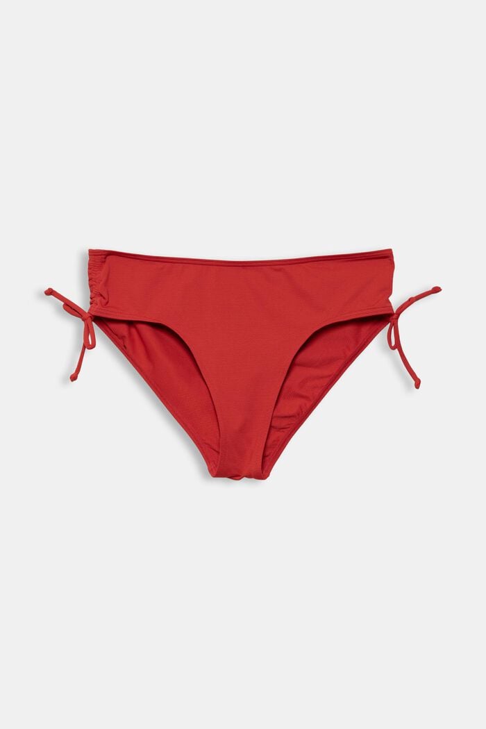 Recycelt: Bikini-Slip mit Struktur, RED, detail image number 1