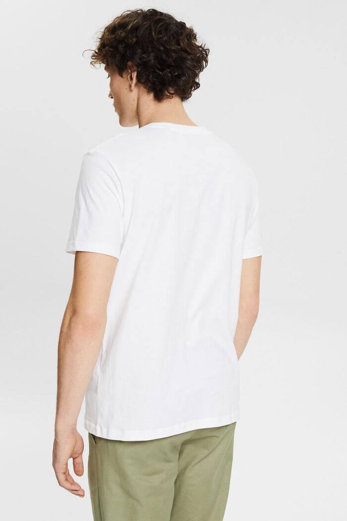 Jersey-T-Shirt mit Pflanzen-Print, WHITE, detail image number 3