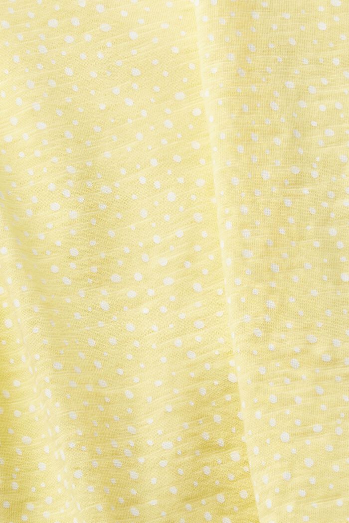 T-Shirt mit Allover-Muster, LIGHT YELLOW, detail image number 5