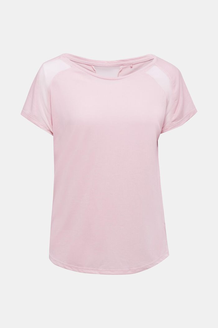 Women T-Shirts & Longsleeves | Recycelt: T-Shirt mit Netz-Einsatz - XT45879
