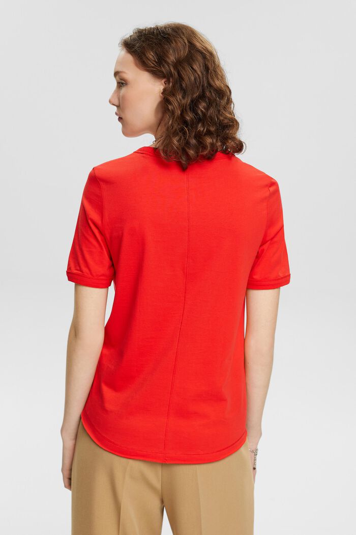 Baumwoll-T-Shirt mit herzförmigem Logo, RED, detail image number 3