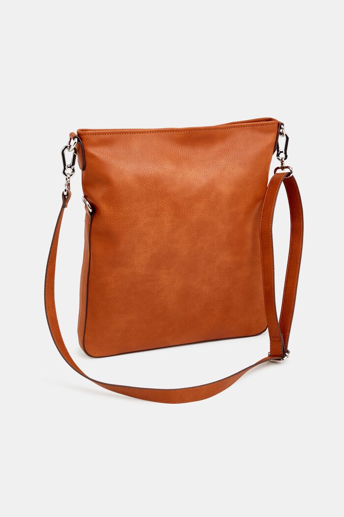 Flap Over-Bag in Leder-Optik, RUST BROWN, detail image number 4