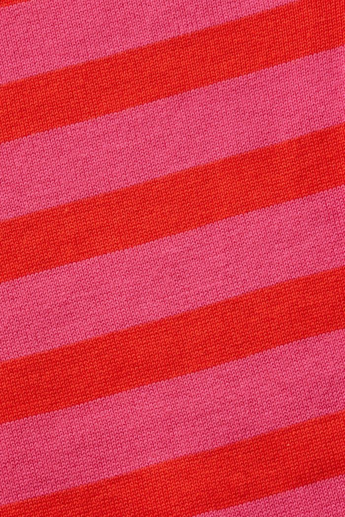 Gestreiftes Sweatshirt mit Rundhalsausschnitt, RED, detail image number 6