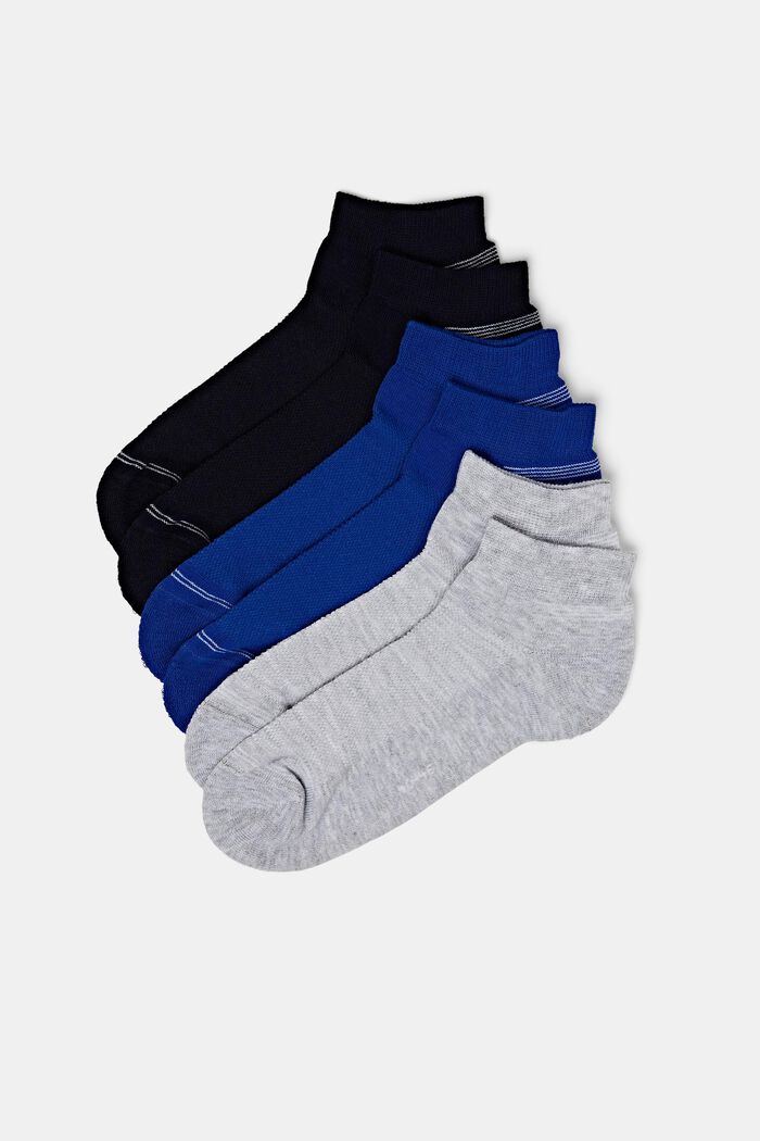 3er-Pack Sneakersocken mit Mesh-Struktur, BLACK/BLUE, detail image number 0