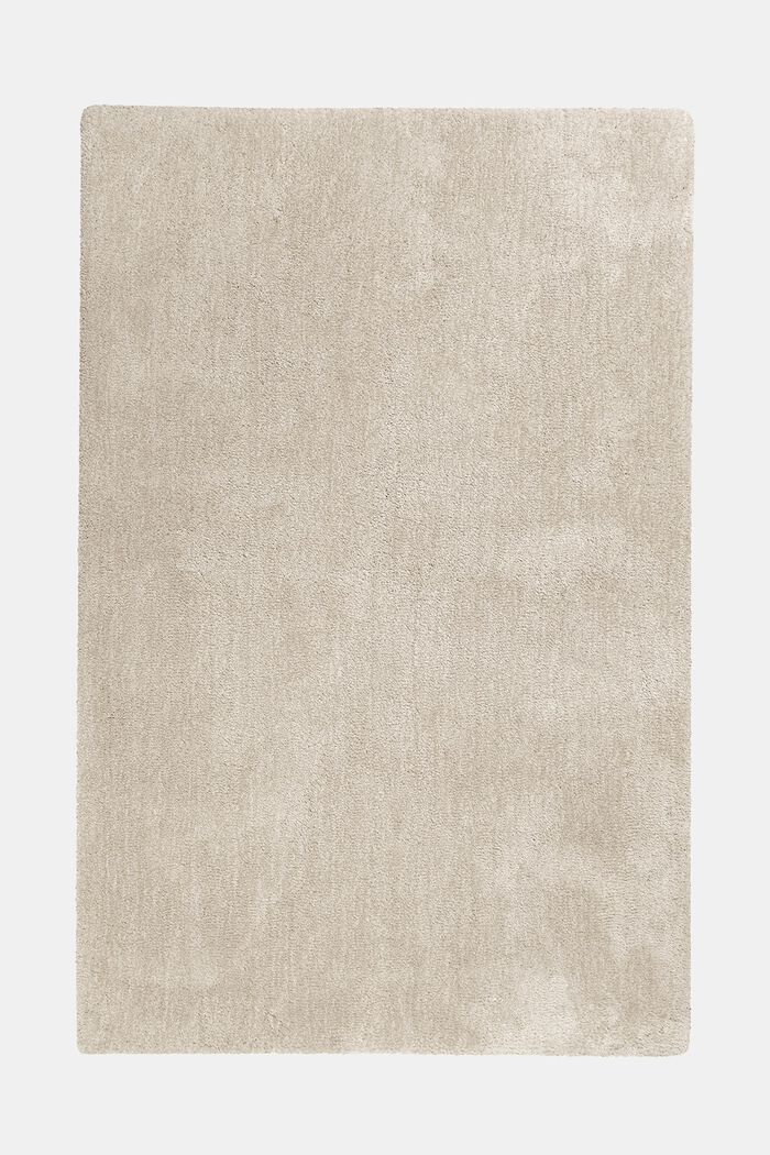 Hochflor-Teppich im unifarbenen Design, BEIGE, detail image number 0