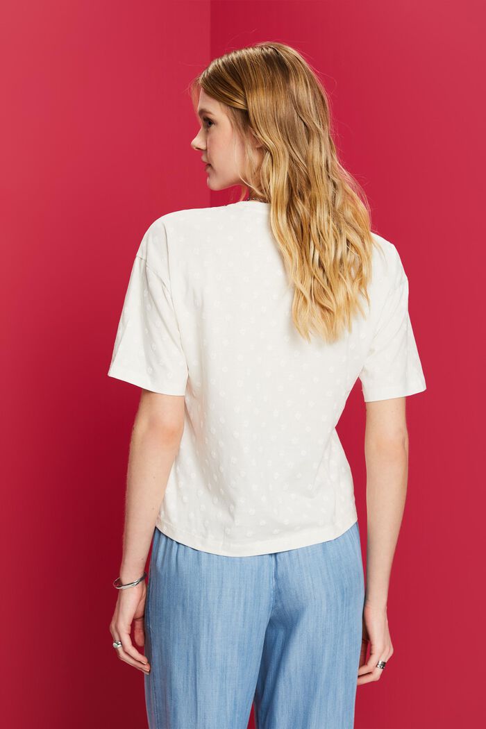 T-Shirt mit tonalem Print, 100 % Baumwolle, OFF WHITE, detail image number 3