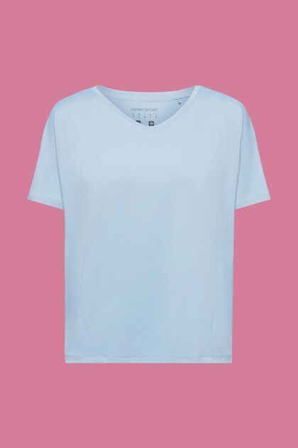 Active-T-Shirt mit V-Ausschnitt und E-DRY