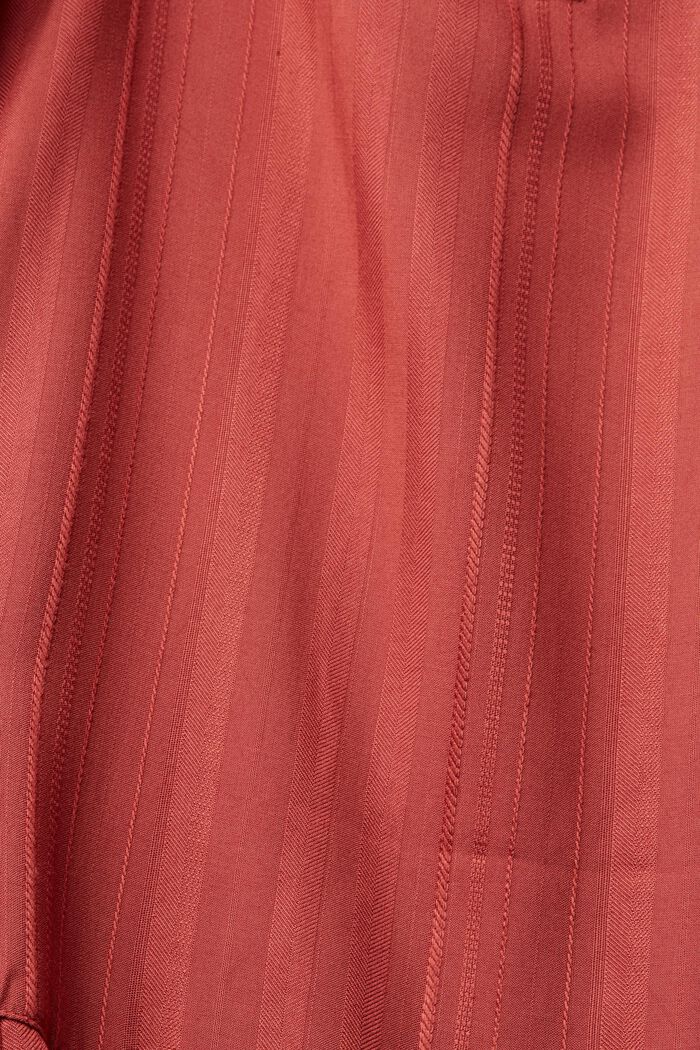Kleid mit Rüschen-Kragen, LENZING™ ECOVERO™, TERRACOTTA, detail image number 1