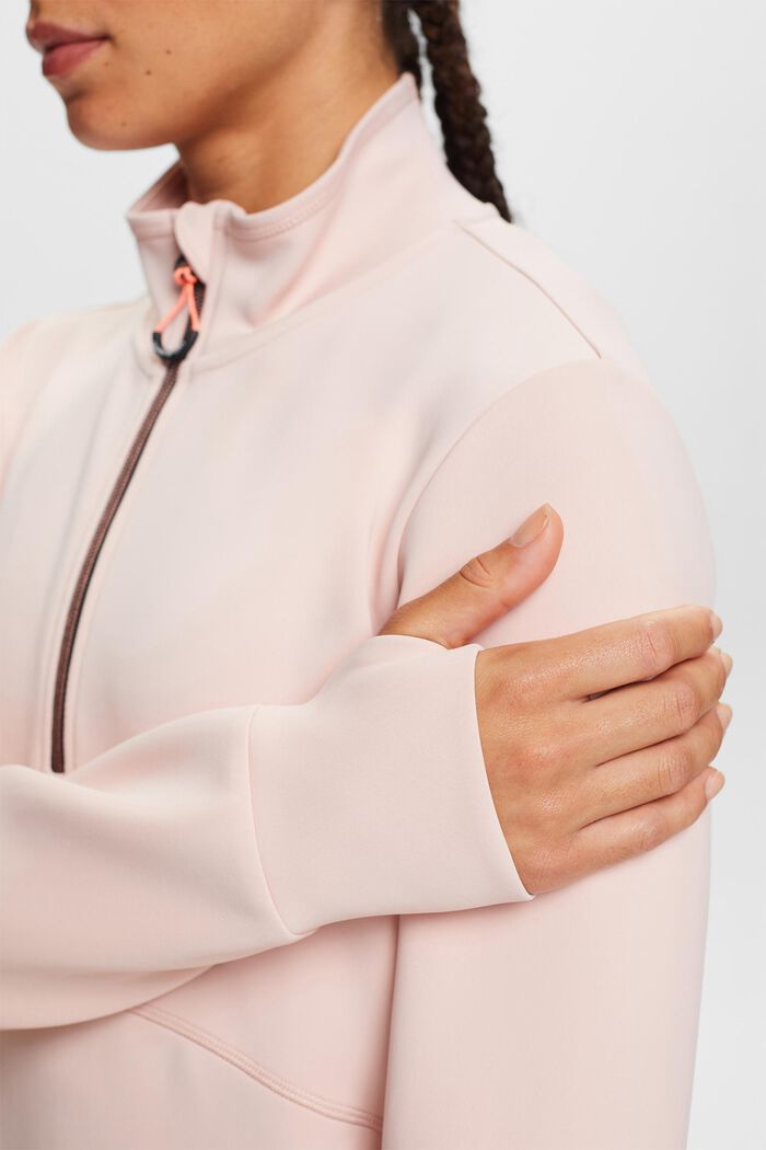 Active-Sweatshirt mit halblangem Reißverschluss, PASTEL PINK, detail image number 1