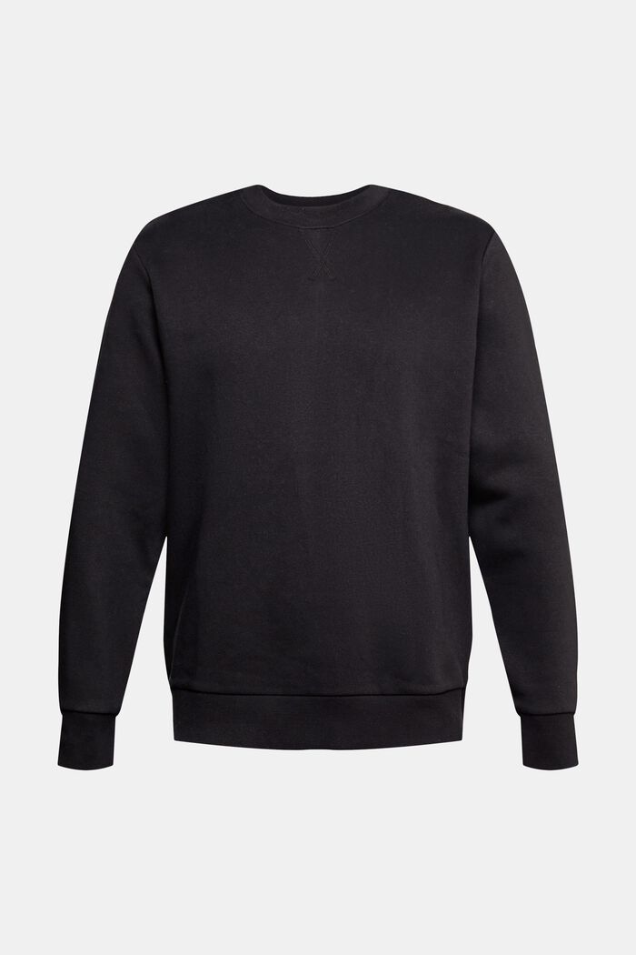 Recycelt: unifarbenes Sweatshirt, BLACK, detail image number 6