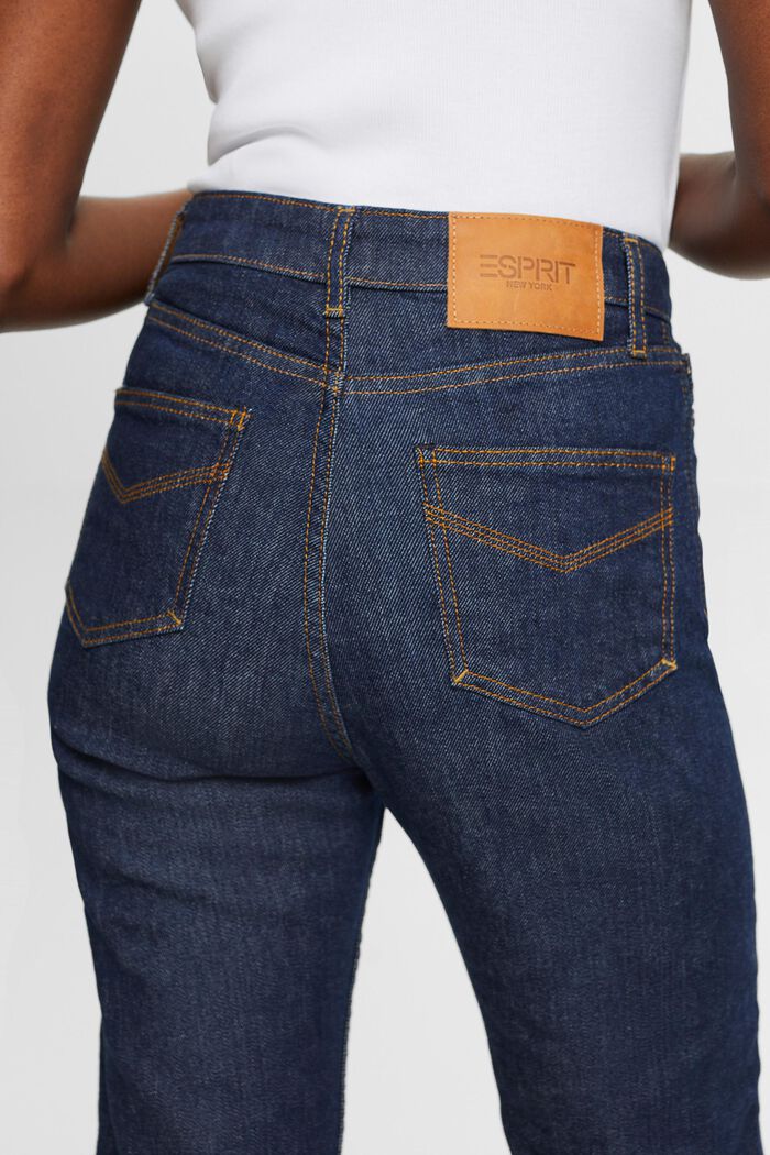 Gerade Premium-Selvedge-Jeans mit hohem Bund, BLUE RINSE, detail image number 5