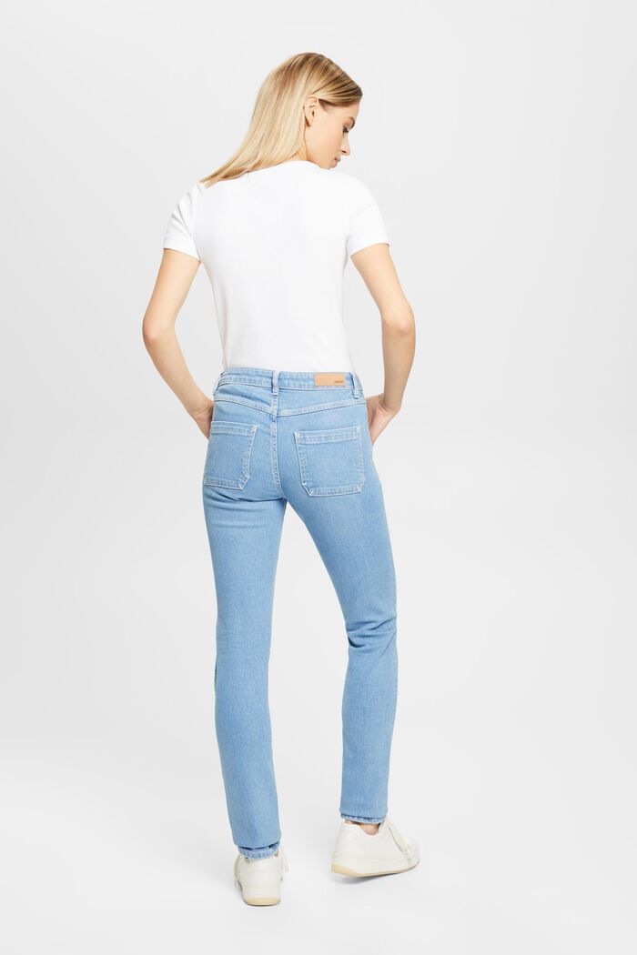 Slim-Fit-Jeans mit mittlerer Bundhöhe, BLUE LIGHT WASHED, detail image number 3