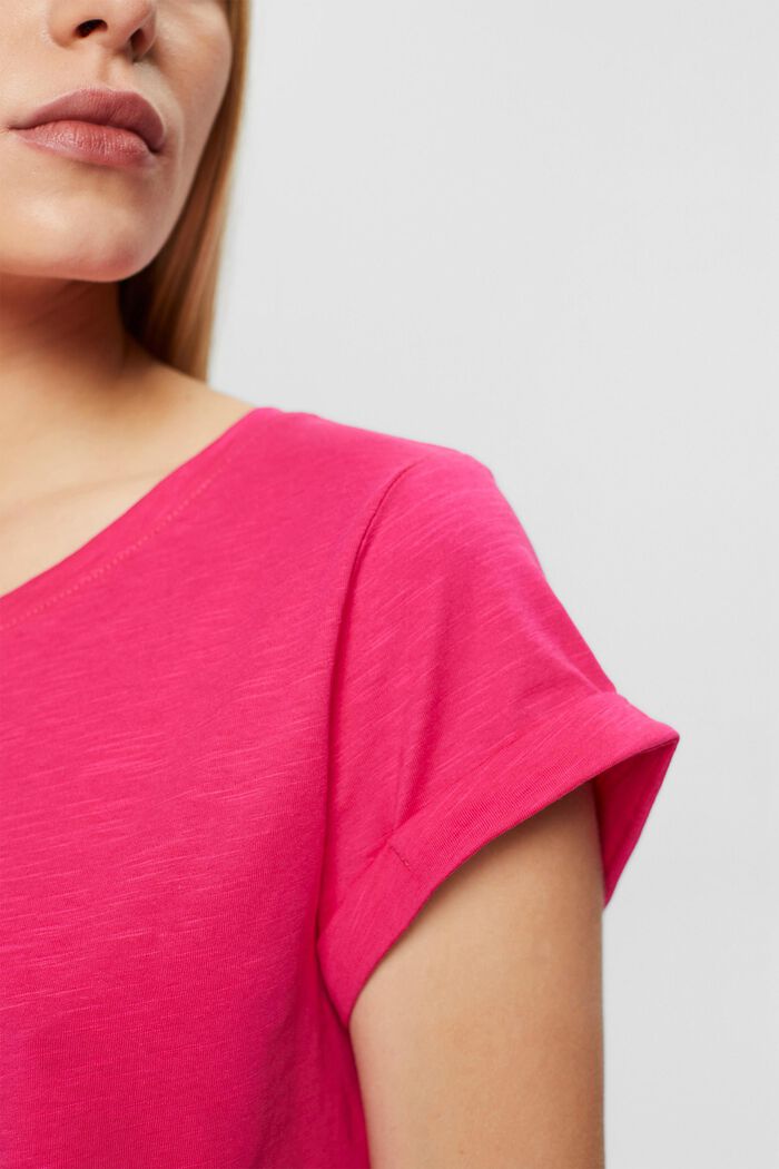 Unifarbenes T-Shirt, NEW PINK FUCHSIA, detail image number 0