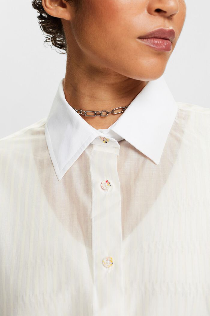 Transparentes Button-Down-Hemd mit Streifen, ICE, detail image number 3