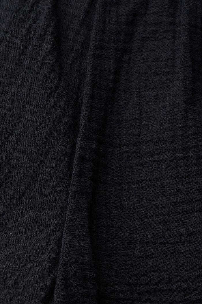 Stoff-Shorts mit Crinkle-Effekt, BLACK, detail image number 5