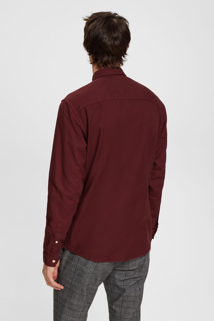Button-Down-Hemd aus Baumwolle, BORDEAUX RED, detail image number 3