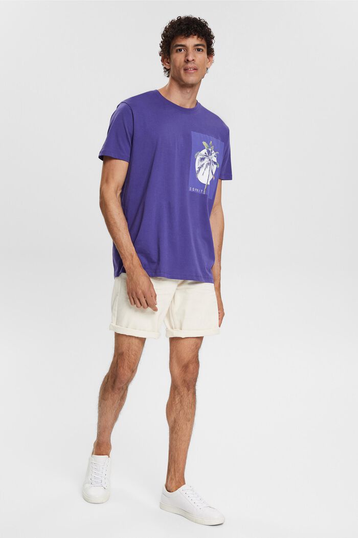 Jersey-T-Shirt mit Print, 100% Baumwolle, DARK PURPLE, detail image number 1