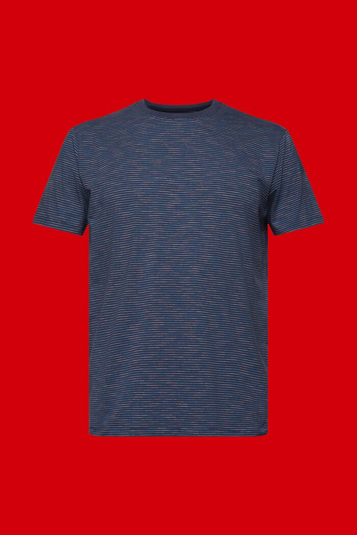 T-Shirt mit feinen Streifen, NAVY, detail image number 5