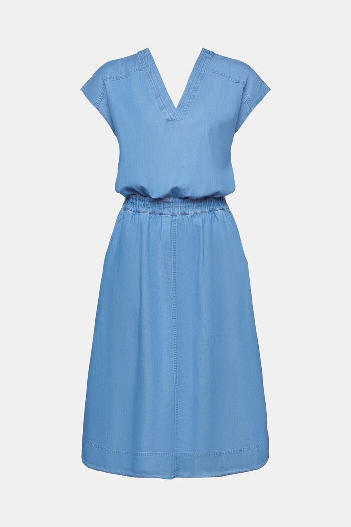 Jeanskleid aus Baumwoll-Chambray, BLUE LIGHT WASHED, detail image number 5