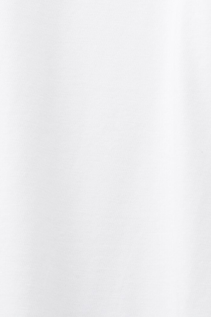T-Shirt aus Pima-Baumwolle mit Print, WHITE, detail image number 5
