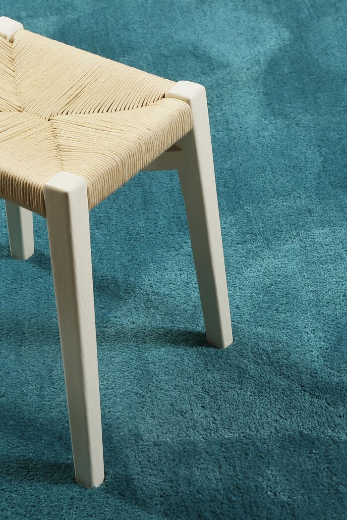 Hochflor-Teppich im unifarbenen Design, EMERALD GREEN, detail image number 1